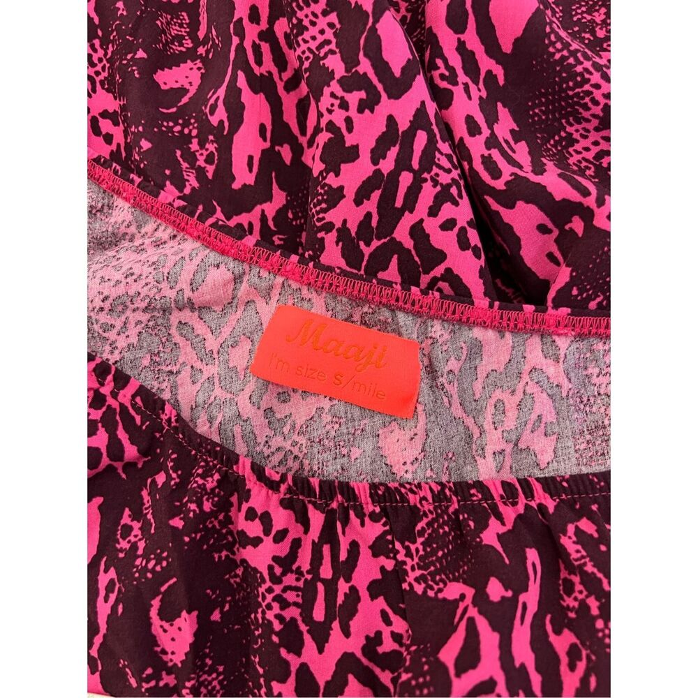 Maaji Womens Pink Slangenprint Loveliness Quartz Loveliness Mini Dress Small NWT - Picture 5 of 6